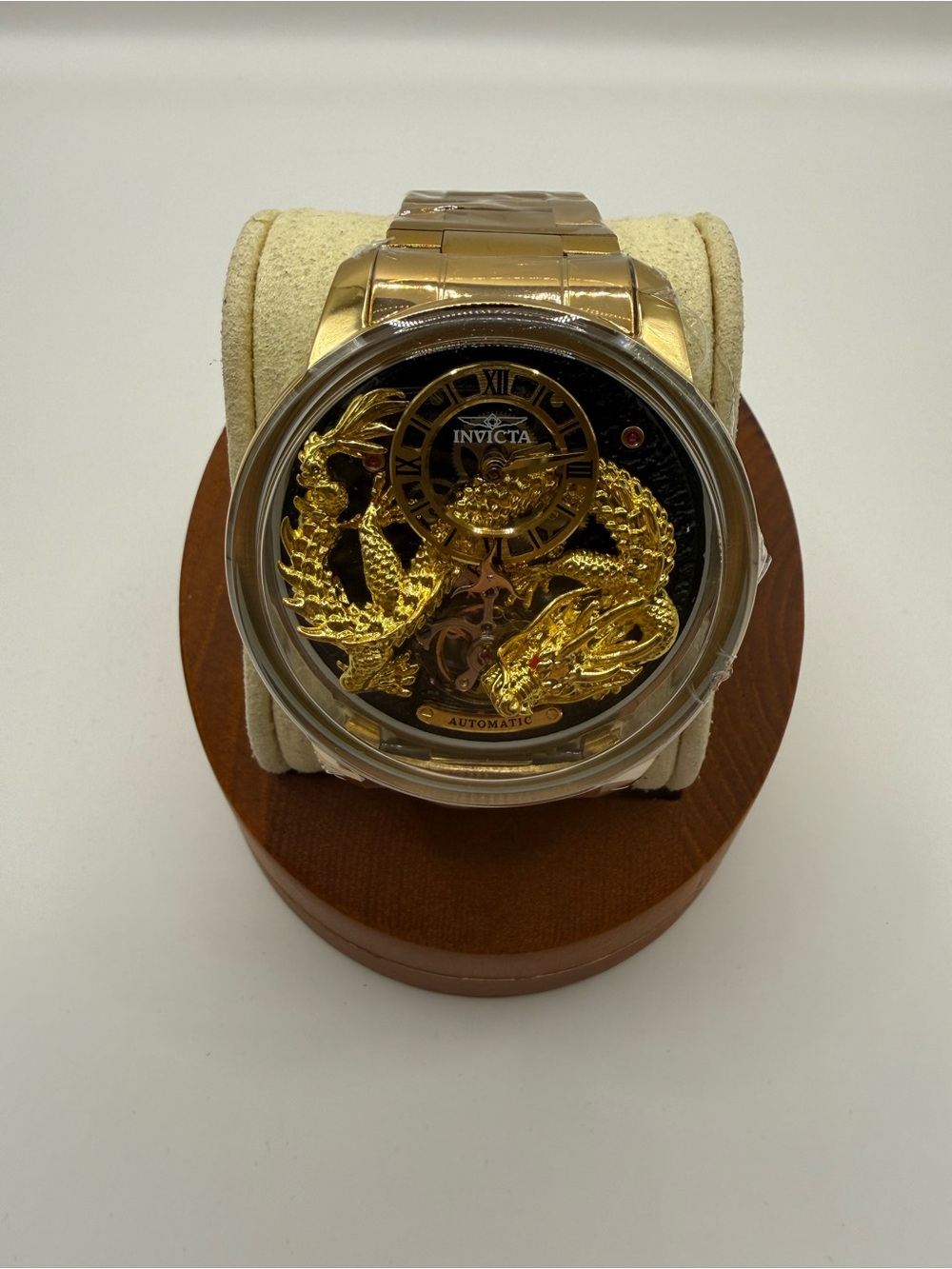 NWT Invicta Objet D'Art Hyper Dragon Gold Automatic Watch